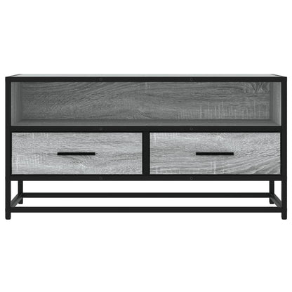 Tv Skříňka Šedá Sonoma 80 X 34,5 X 40 Cm Kompozitní Dřevo A Kov