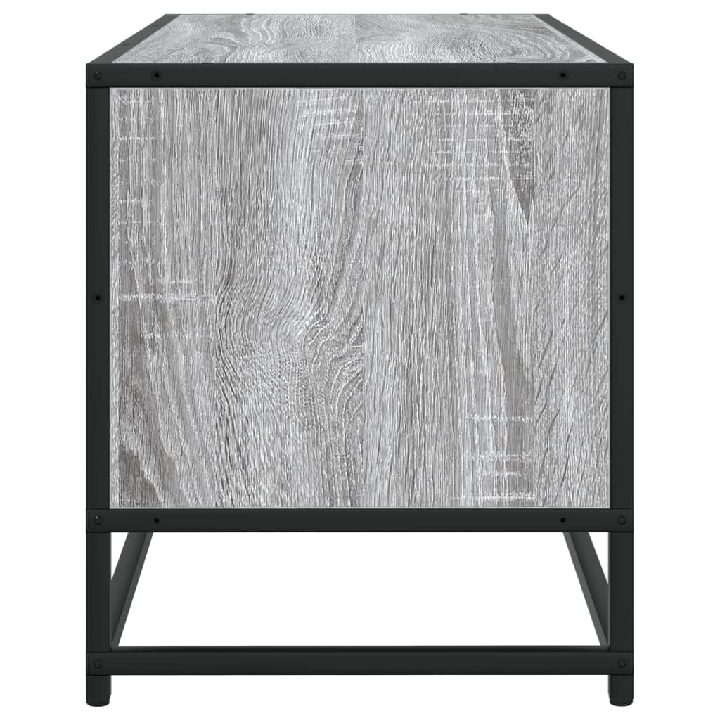 Tv Skříňka Šedá Sonoma 80 X 34,5 X 40 Cm Kompozitní Dřevo A Kov