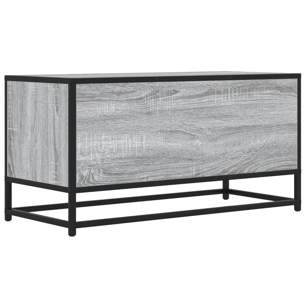 Tv Skříňka Šedá Sonoma 80 X 34,5 X 40 Cm Kompozitní Dřevo A Kov