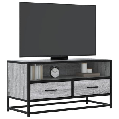 Tv Skříňka Šedá Sonoma 80 X 34,5 X 40 Cm Kompozitní Dřevo A Kov