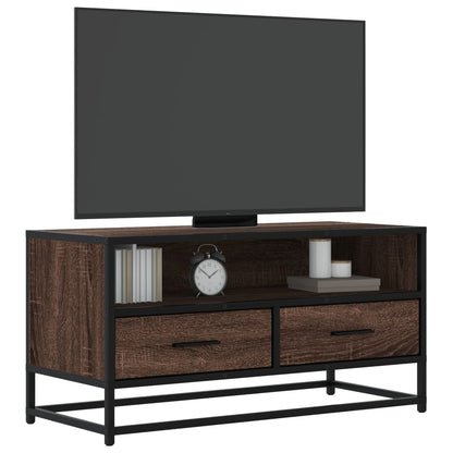 Tv Skříňka Šedá Sonoma 80 X 34,5 X 40 Cm Kompozitní Dřevo A Kov