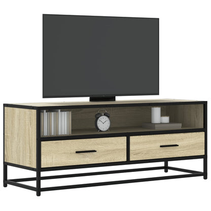 Tv Skříňka Šedá Sonoma 80 X 34,5 X 40 Cm Kompozitní Dřevo A Kov