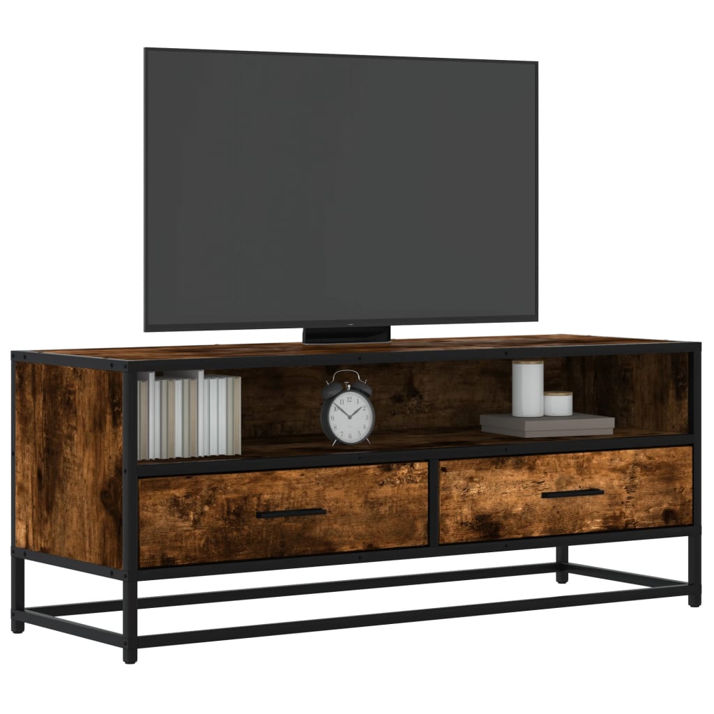 Tv Skříňka Šedá Sonoma 80 X 34,5 X 40 Cm Kompozitní Dřevo A Kov