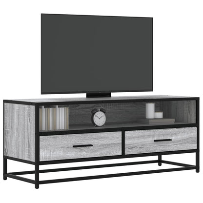 Tv Skříňka Šedá Sonoma 80 X 34,5 X 40 Cm Kompozitní Dřevo A Kov