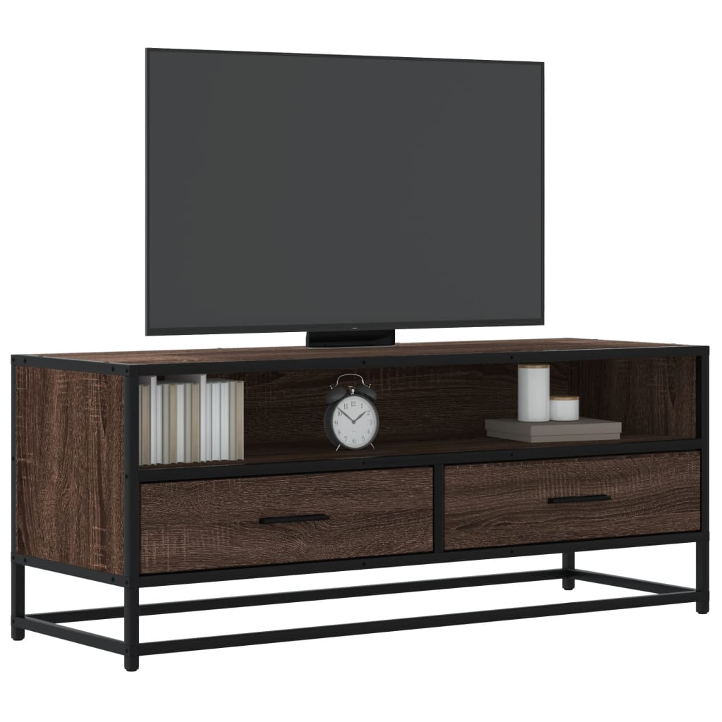 Tv Skříňka Šedá Sonoma 80 X 34,5 X 40 Cm Kompozitní Dřevo A Kov