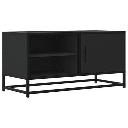 Tv Skříňka Černá 80 X 34,5 X 40 Cm Kompozitní Dřevo A Kov