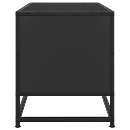 Tv Skříňka Černá 80 X 34,5 X 40 Cm Kompozitní Dřevo A Kov