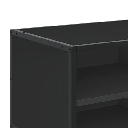 Tv Skříňka Černá 80 X 34,5 X 40 Cm Kompozitní Dřevo A Kov