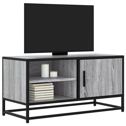 Tv Skříňka Černá 80 X 34,5 X 40 Cm Kompozitní Dřevo A Kov
