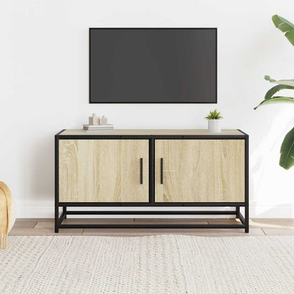 Tv Skříňka Dub Sonoma 80 X 34,5 X 40 Cm Kompozitní Dřevo A Kov
