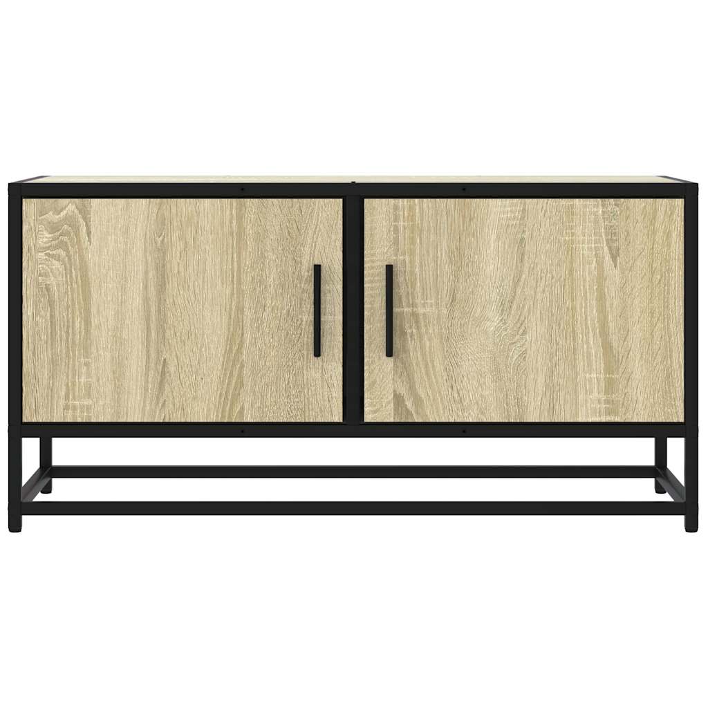 Tv Skříňka Dub Sonoma 80 X 34,5 X 40 Cm Kompozitní Dřevo A Kov