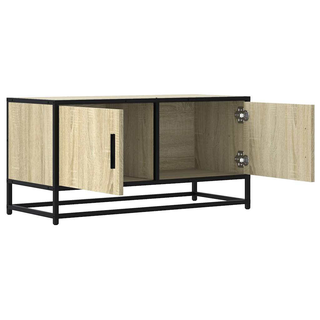 Tv Skříňka Dub Sonoma 80 X 34,5 X 40 Cm Kompozitní Dřevo A Kov