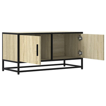 Tv Skříňka Dub Sonoma 80 X 34,5 X 40 Cm Kompozitní Dřevo A Kov