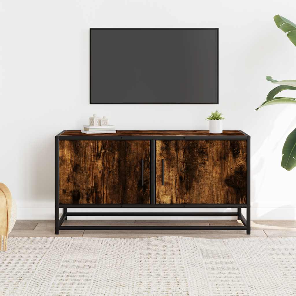Tv Skříňka 80 X 34,5 X 40 Cm Kompozitní Dřevo A Kov