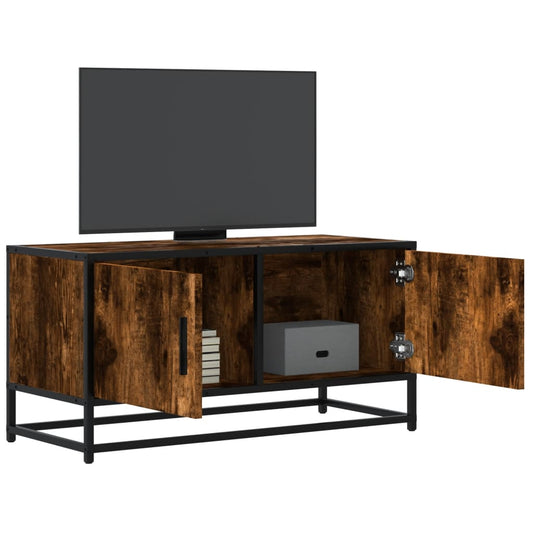 Tv Skříňka 80 X 34,5 X 40 Cm Kompozitní Dřevo A Kov