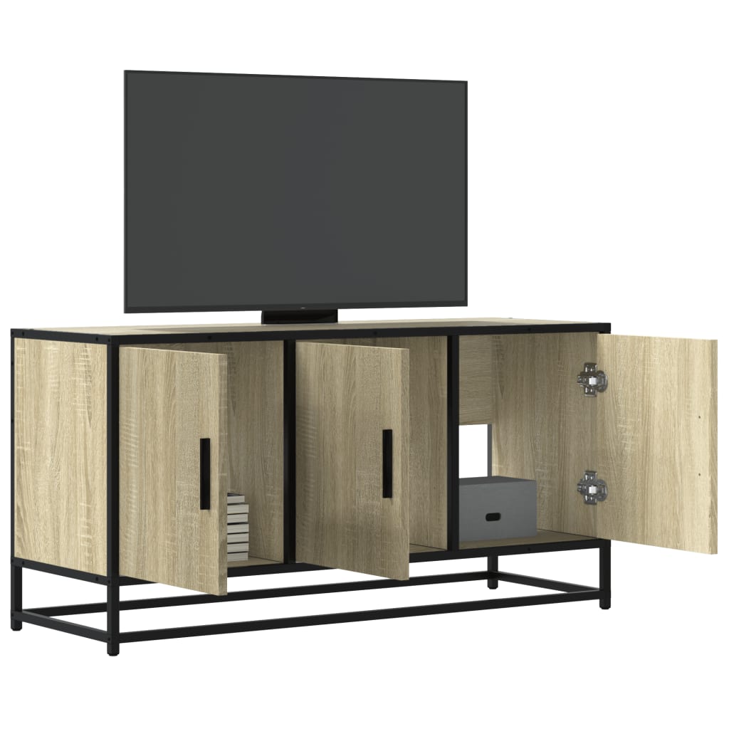 Tv Skříňka 100 X 35 X 50 Cm Kompozitní Dřevo A Kov