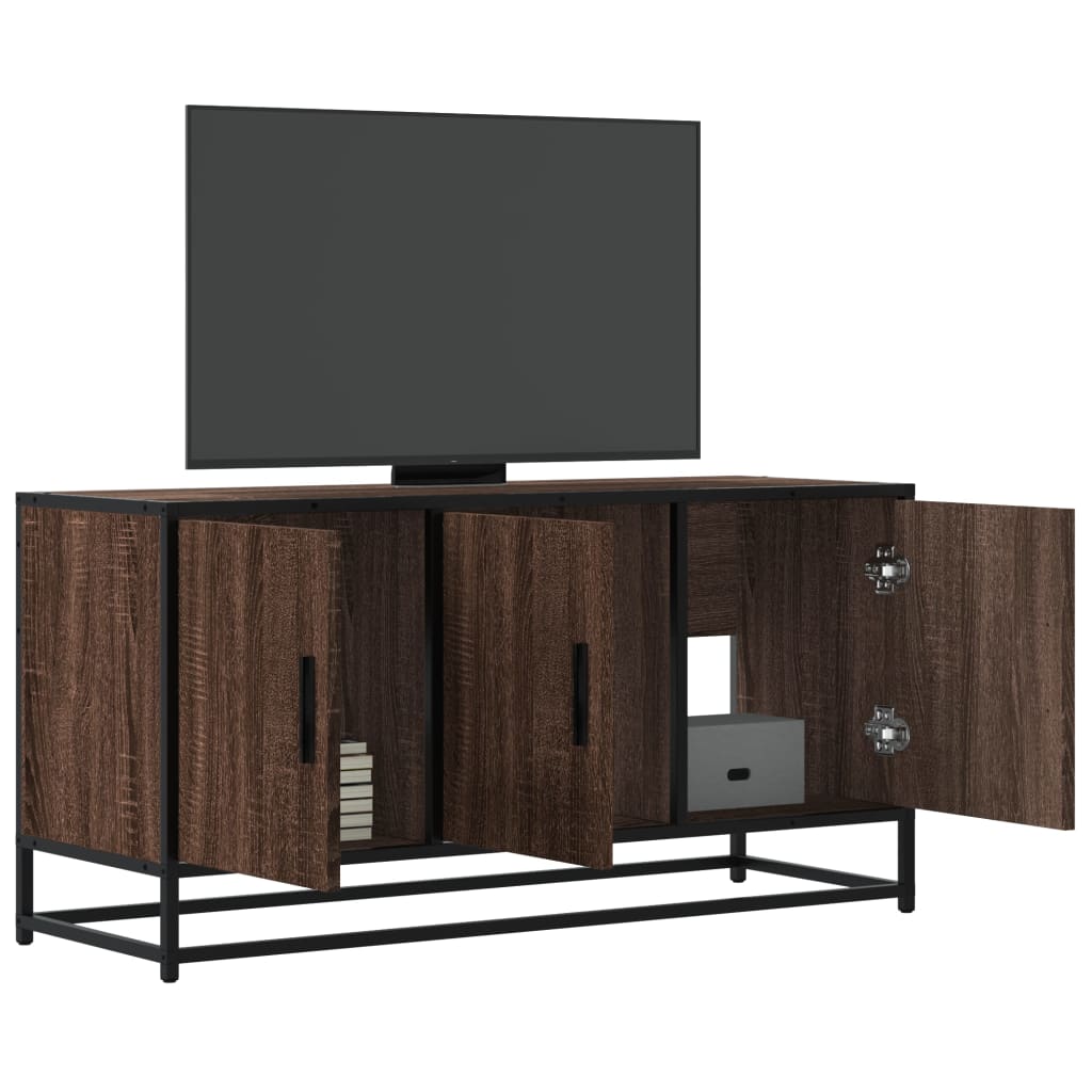 Tv Skříňka 100 X 35 X 50 Cm Kompozitní Dřevo A Kov