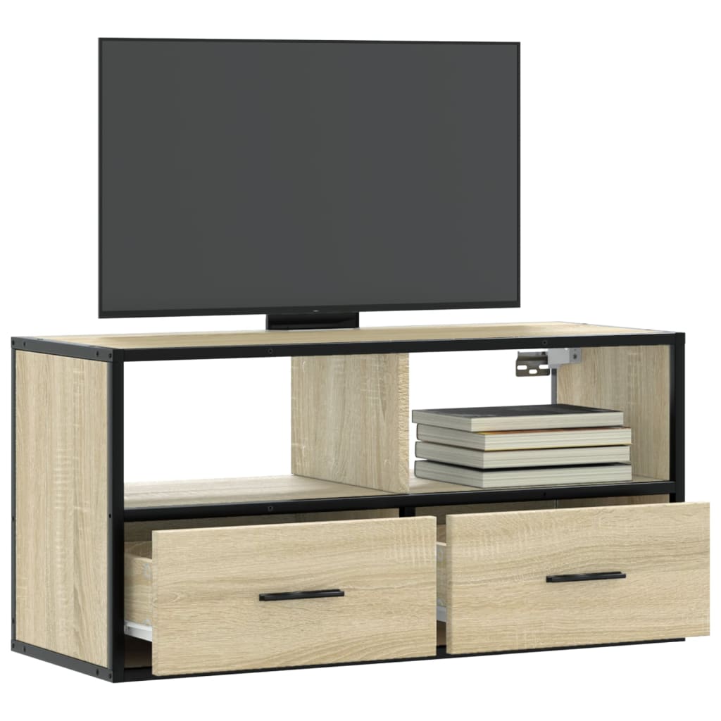 Tv Skříňka 60 X 31 X 39,5 Cm Kompozitní Dřevo A Kov
