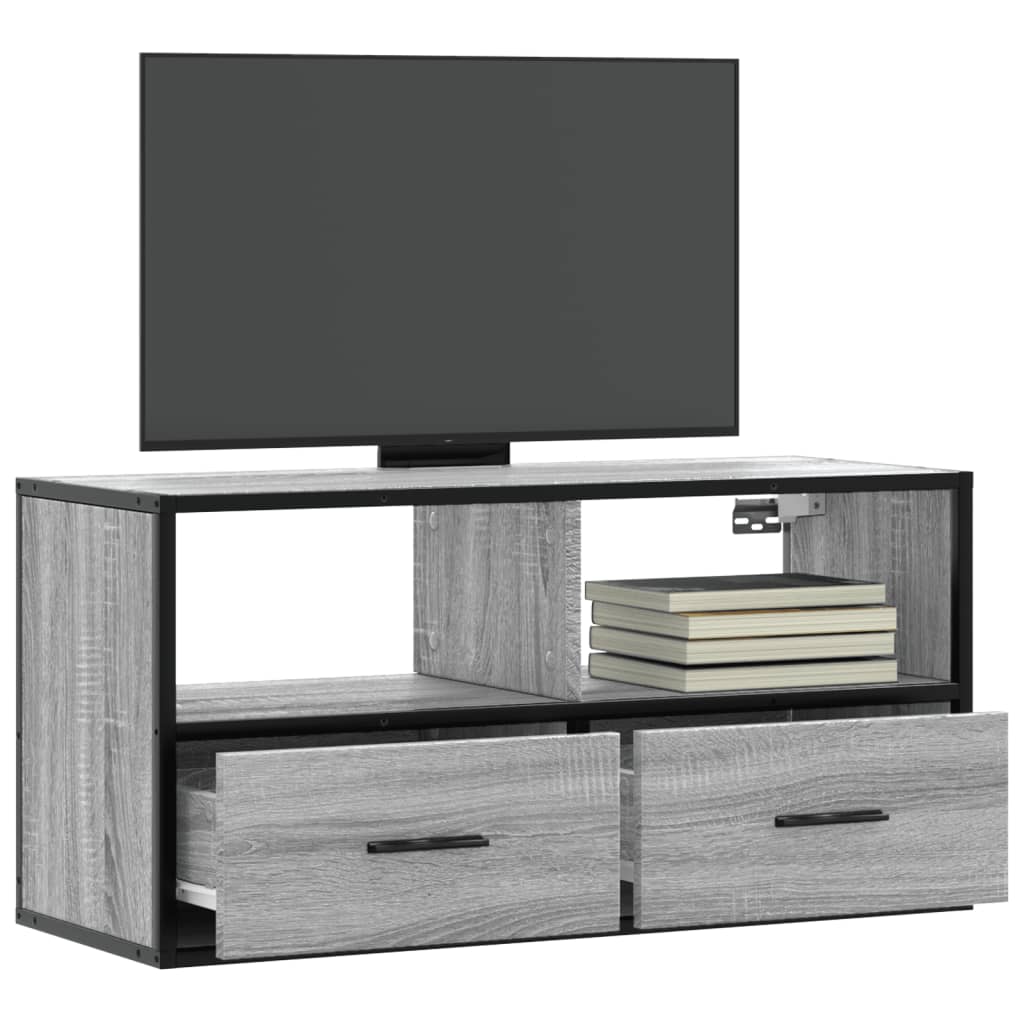 Tv Skříňka 60 X 31 X 39,5 Cm Kompozitní Dřevo A Kov