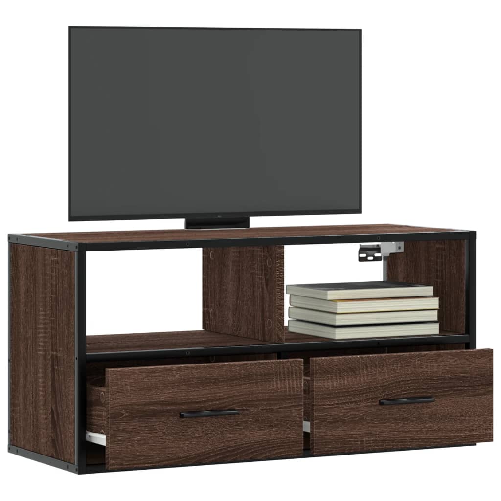 Tv Skříňka 60 X 31 X 39,5 Cm Kompozitní Dřevo A Kov