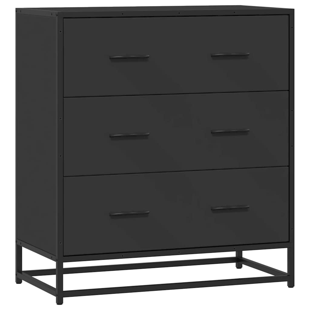 Příborník Černý 68 X 35 X 76 Cm Kompozitní Dřevo A Kov