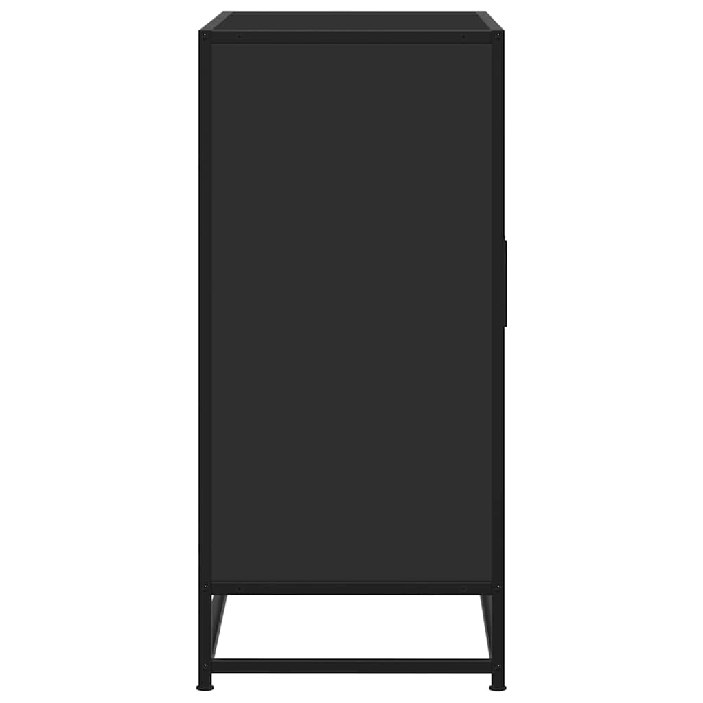Příborník Černý 68 X 35 X 76 Cm Kompozitní Dřevo A Kov