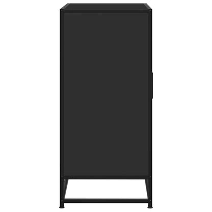 Příborník Černý 68 X 35 X 76 Cm Kompozitní Dřevo A Kov
