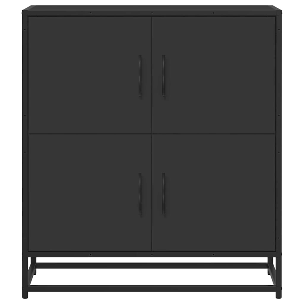 Příborník Černý 68 X 35 X 76 Cm Kompozitní Dřevo