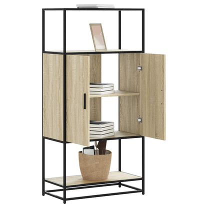 Skříň Highboard 68X35X139Cm Kompozitní Dřevo A Kov