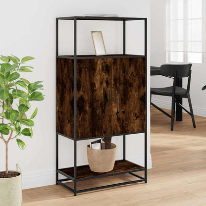 Skříň Highboard 68X35X139Cm Kompozitní Dřevo A Kov