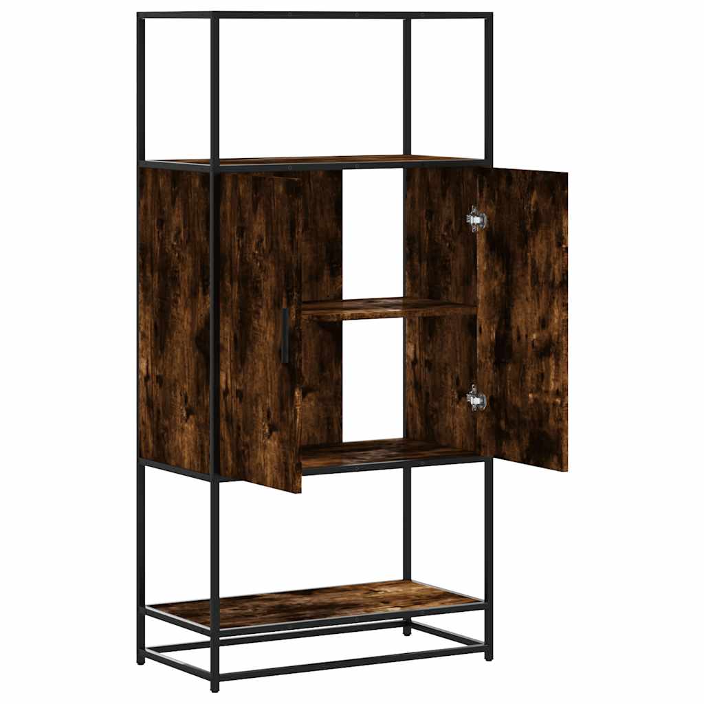 Skříň Highboard 68X35X139Cm Kompozitní Dřevo A Kov
