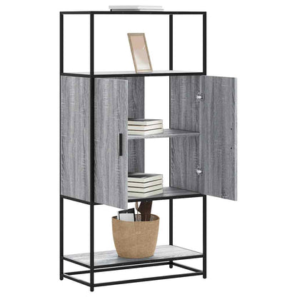 Skříň Highboard 68X35X139Cm Kompozitní Dřevo A Kov
