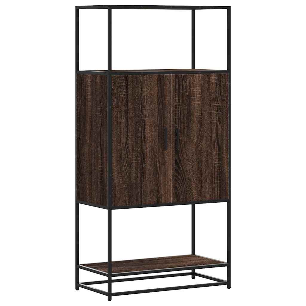 Skříň Highboard 68X35X139Cm Kompozitní Dřevo A Kov