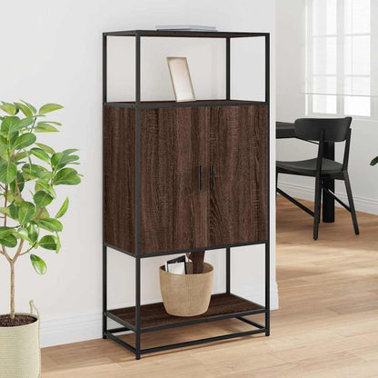Skříň Highboard 68X35X139Cm Kompozitní Dřevo A Kov