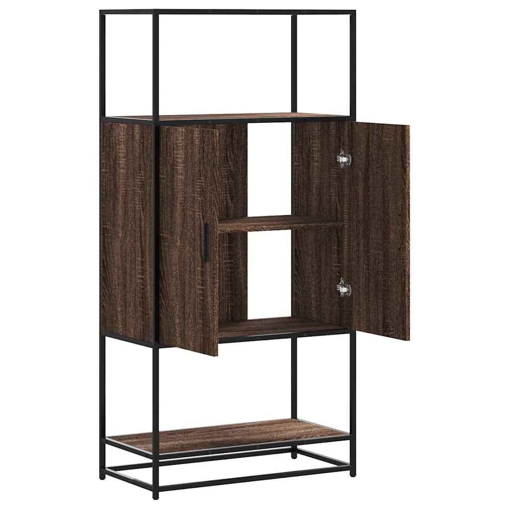 Skříň Highboard 68X35X139Cm Kompozitní Dřevo A Kov