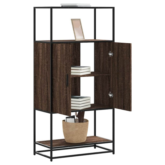 Skříň Highboard 68X35X139Cm Kompozitní Dřevo A Kov