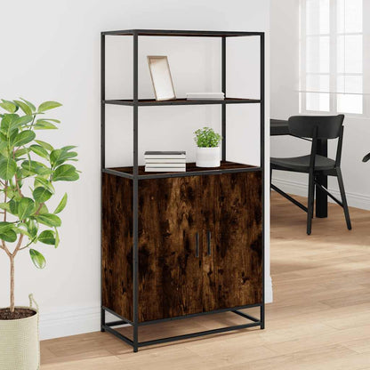 Skříň Highboard 68X35X139Cm Kompozitní Dřevo A Kov