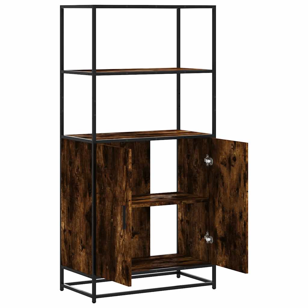 Skříň Highboard 68X35X139Cm Kompozitní Dřevo A Kov