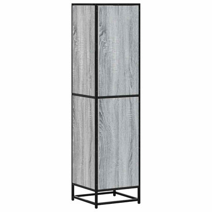 Skříň Highboard Šedá Sonoma 35,5X35X139 Cm Kompozit A Kov
