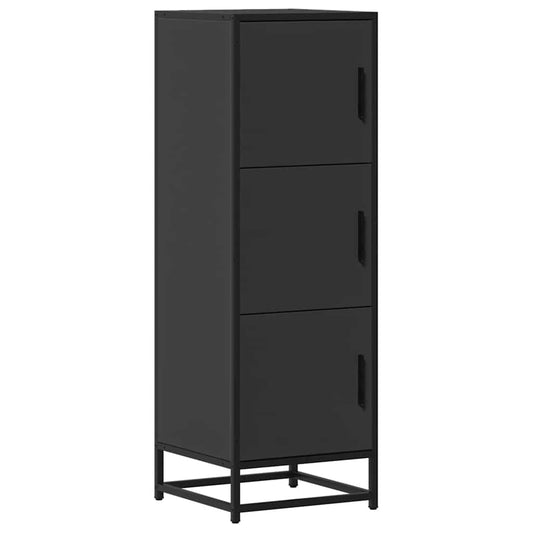 Skříň Highboard Černá 35,5X35X106,5 Cm Kompozitní Dřevo A Kov