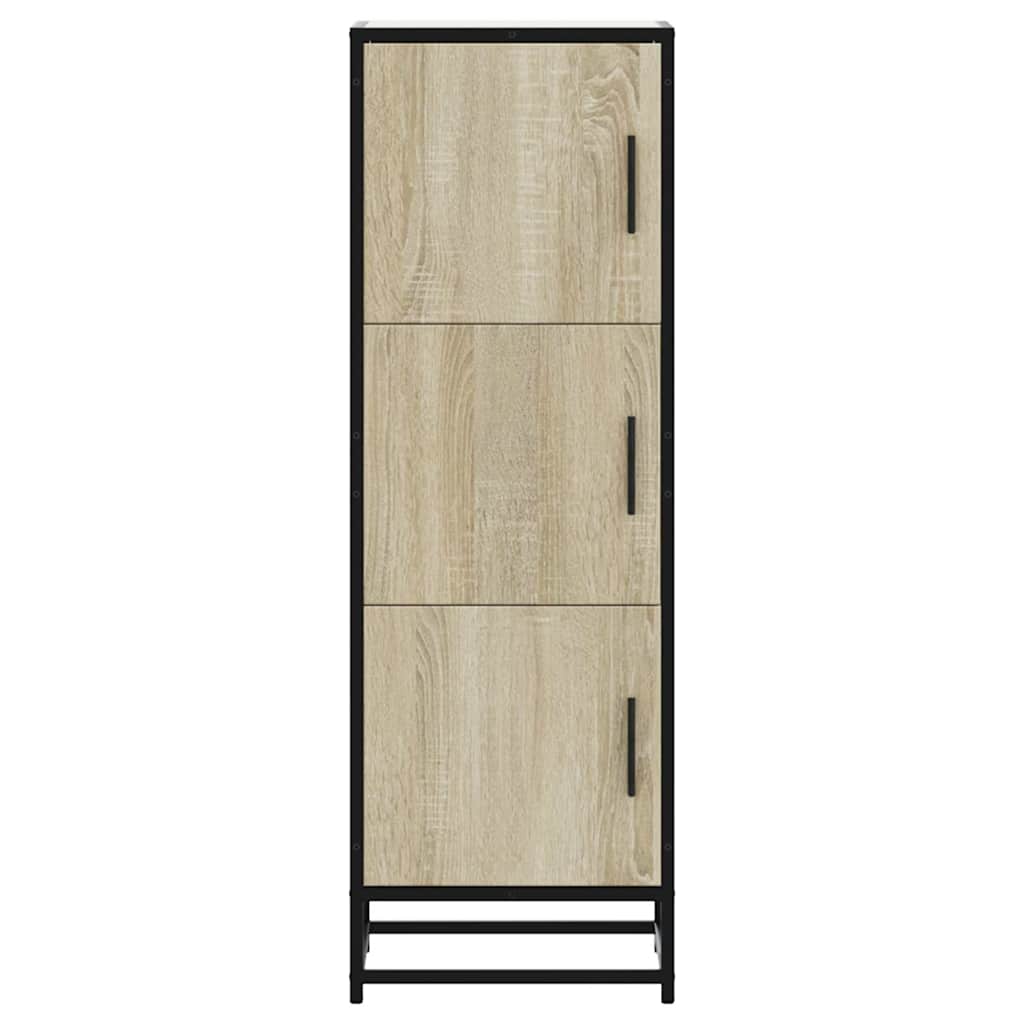 Skříň Highboard Dub Sonoma 35,5X35X106,5 Cm Kompozit A Kov