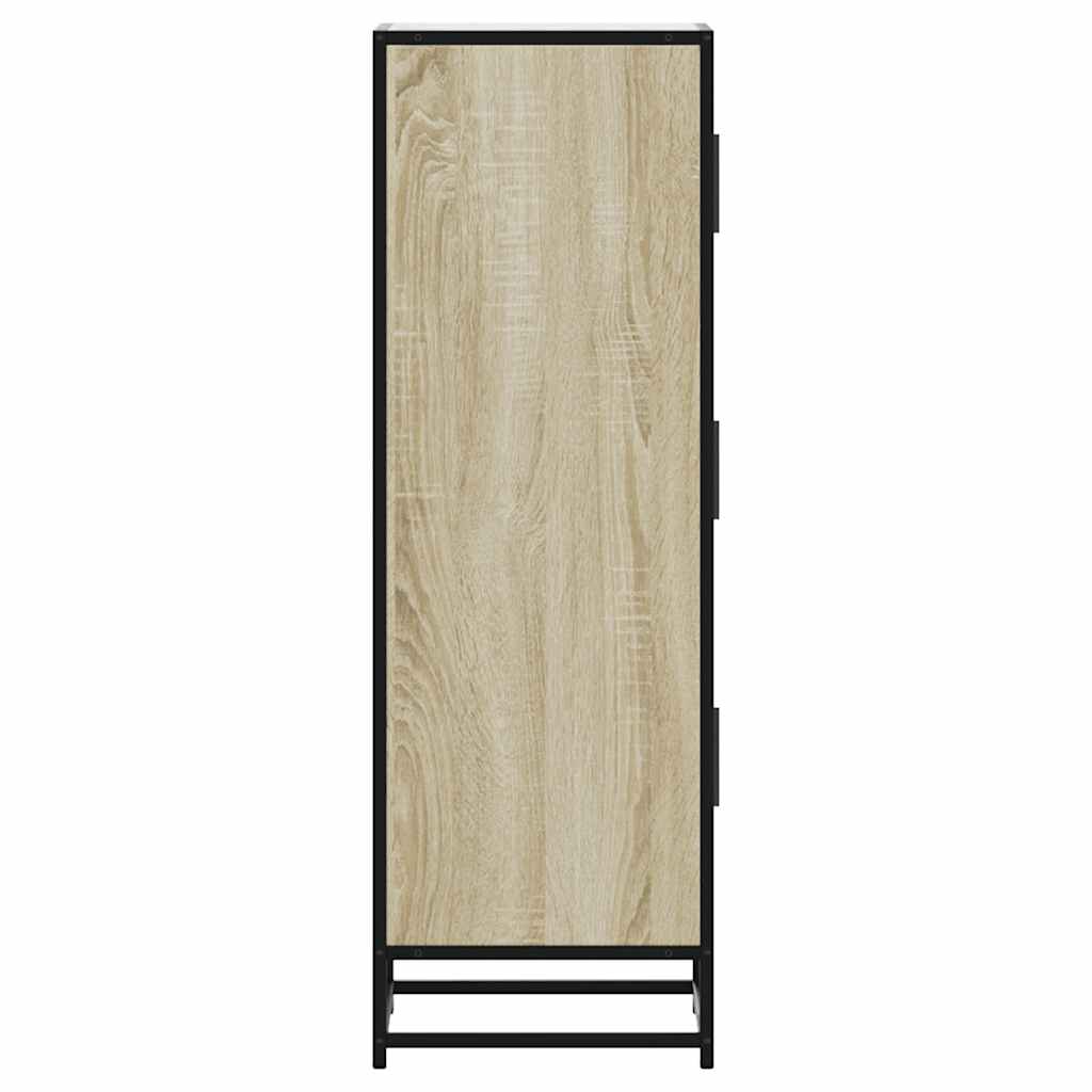Skříň Highboard Dub Sonoma 35,5X35X106,5 Cm Kompozit A Kov