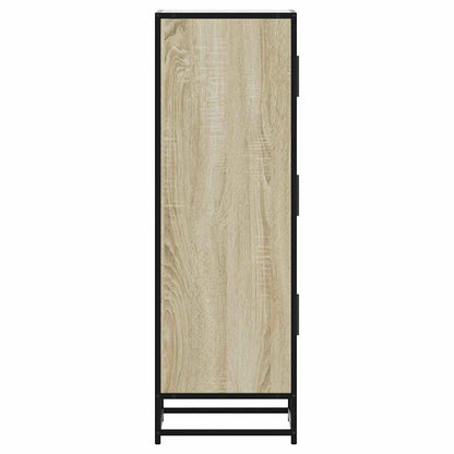 Skříň Highboard Dub Sonoma 35,5X35X106,5 Cm Kompozit A Kov