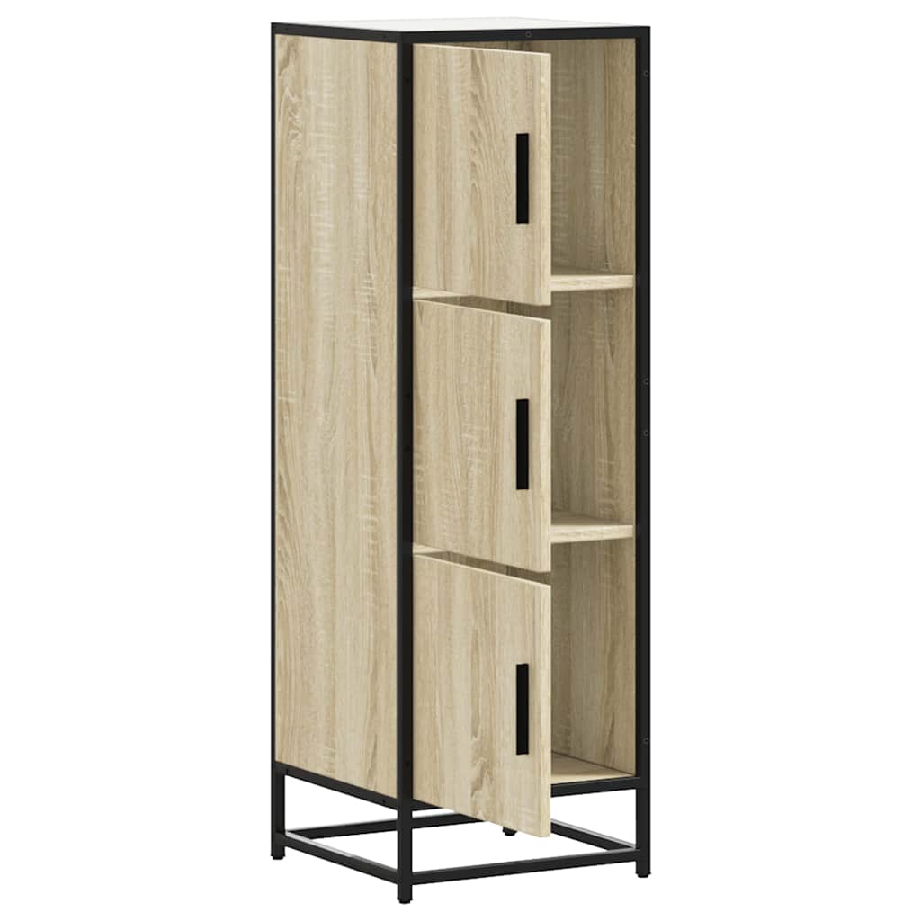 Skříň Highboard Dub Sonoma 35,5X35X106,5 Cm Kompozit A Kov