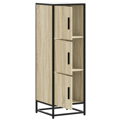 Skříň Highboard Dub Sonoma 35,5X35X106,5 Cm Kompozit A Kov
