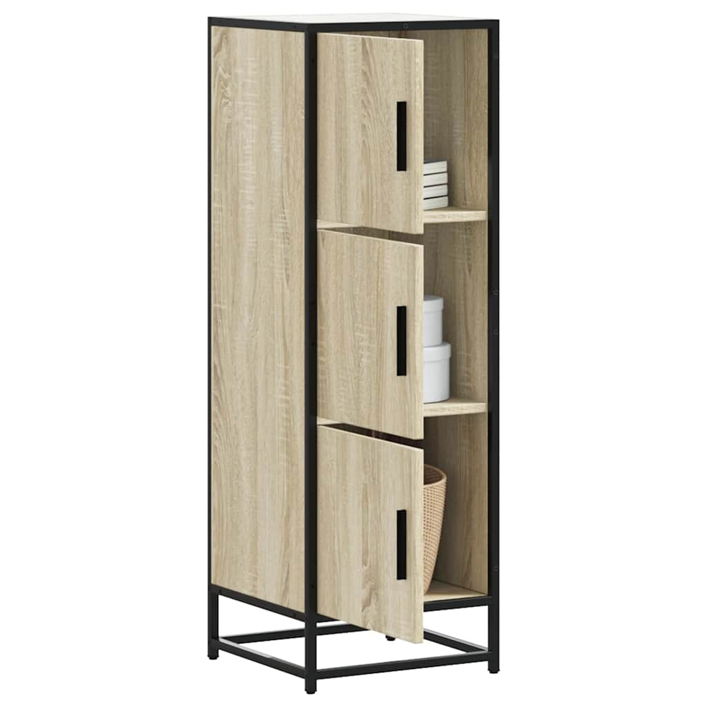 Skříň Highboard Dub Sonoma 35,5X35X106,5 Cm Kompozit A Kov