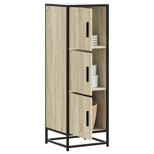 Skříň Highboard Dub Sonoma 35,5X35X106,5 Cm Kompozit A Kov