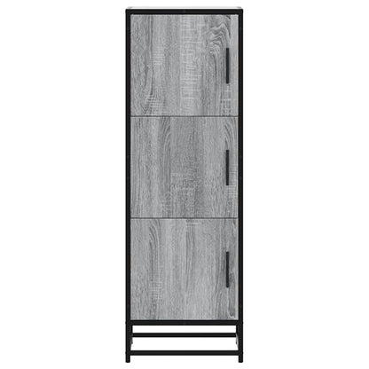 Skříň Highboard Šedá Sonoma 35,5X35X106,5 Cm Kompozit A Kov