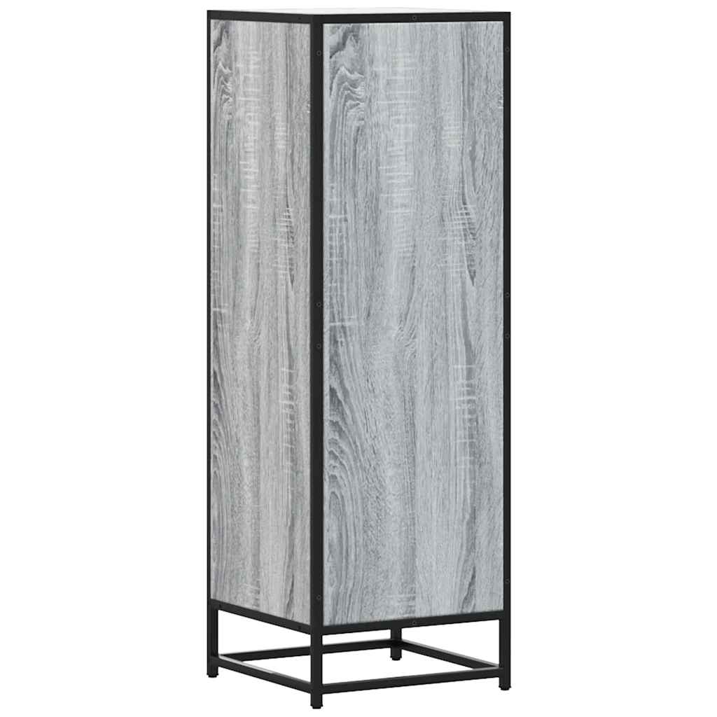 Skříň Highboard Šedá Sonoma 35,5X35X106,5 Cm Kompozit A Kov