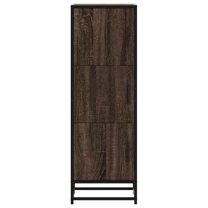 Skříň Highboard Hnědý Dub 35,5X35X106,5 Cm Kompozit A Kov